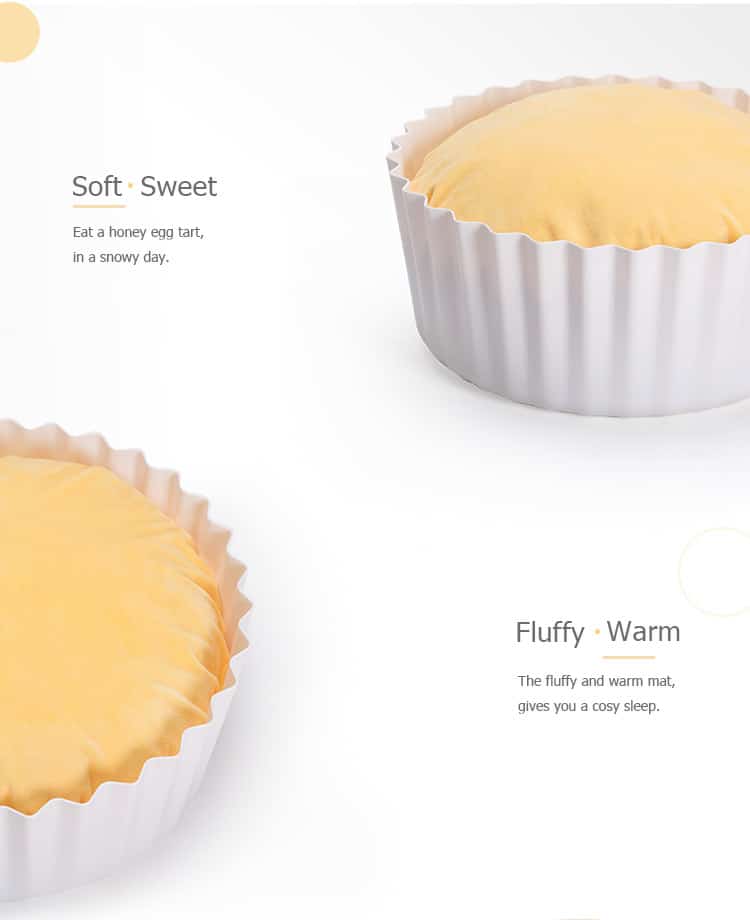 Fluffy Kitty Review: Cozy Egg Tart Cat Bed