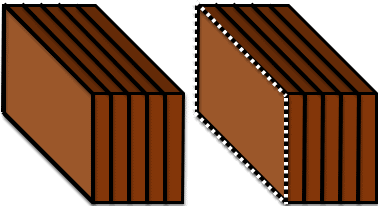 Boxes cut on the side