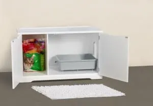 cat litter box furniture washroom bench 